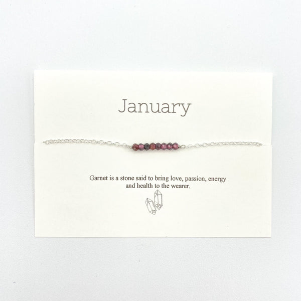 SIMPLY JULES Birthstone Bracelet~ January