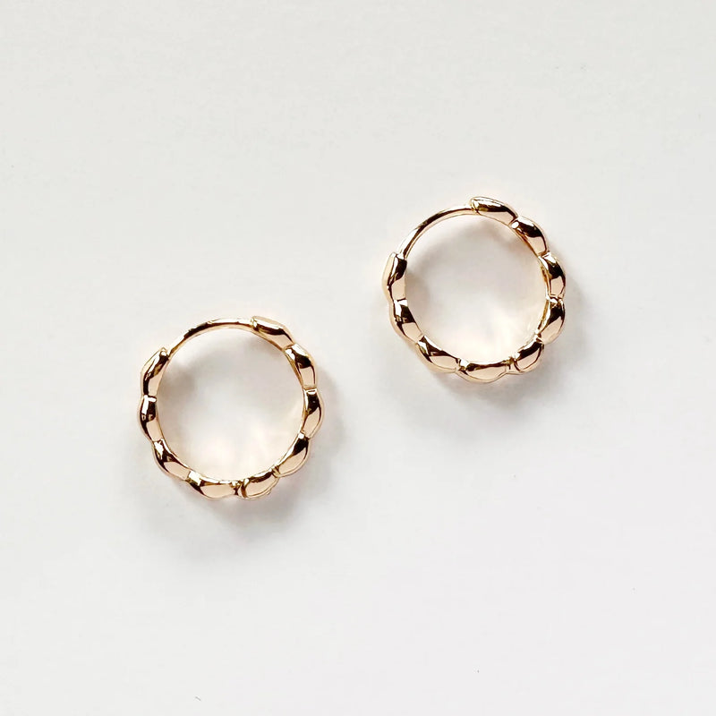 STEEL DAISY Hoop Earrings ~ Nina Hoops